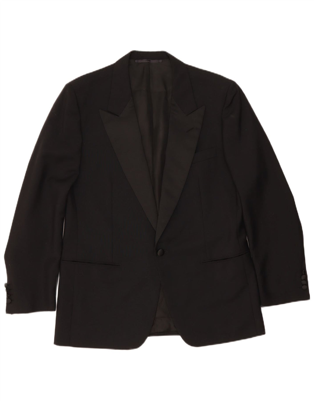 Jaqueta Blazer Gemelli Masculina com 1 Botão Reino Unido 42 XL Lã Preta