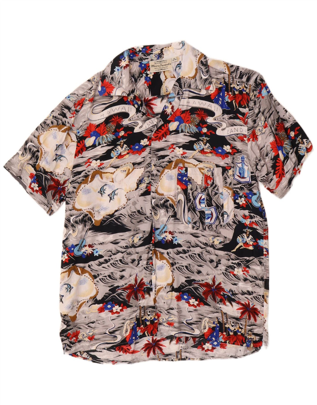 Camisa gráfica masculina MAURO GESANDRO IT 48/50 média multicolorida havaiana