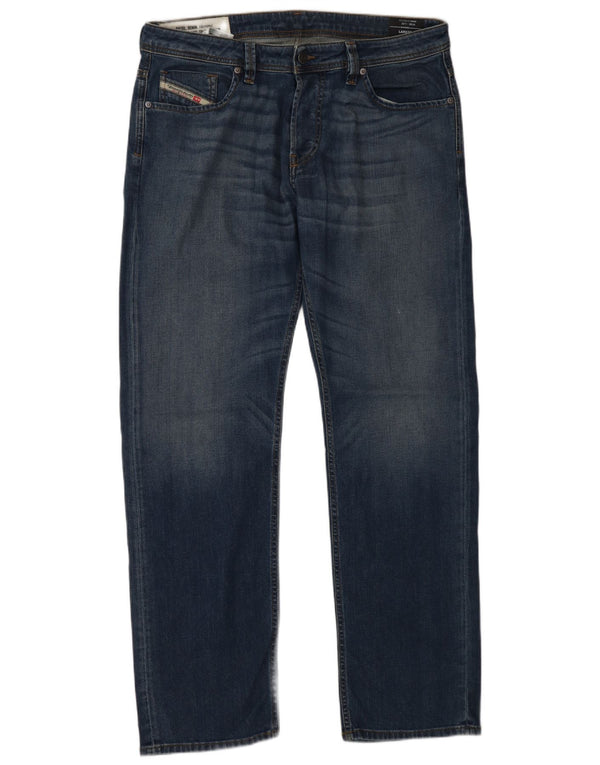Diesel Mens Larkee Straight Jeans W36 L32 Azul Algodão