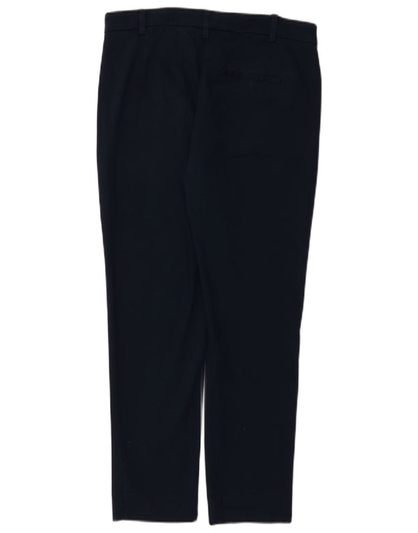 Calças cortadas femininas Marks & Spencer Reino Unido 10 pequenas W30 L25 azul marinho