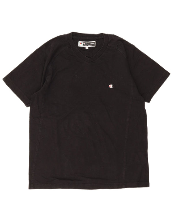 Camiseta masculina Champion pequena de algodão preto