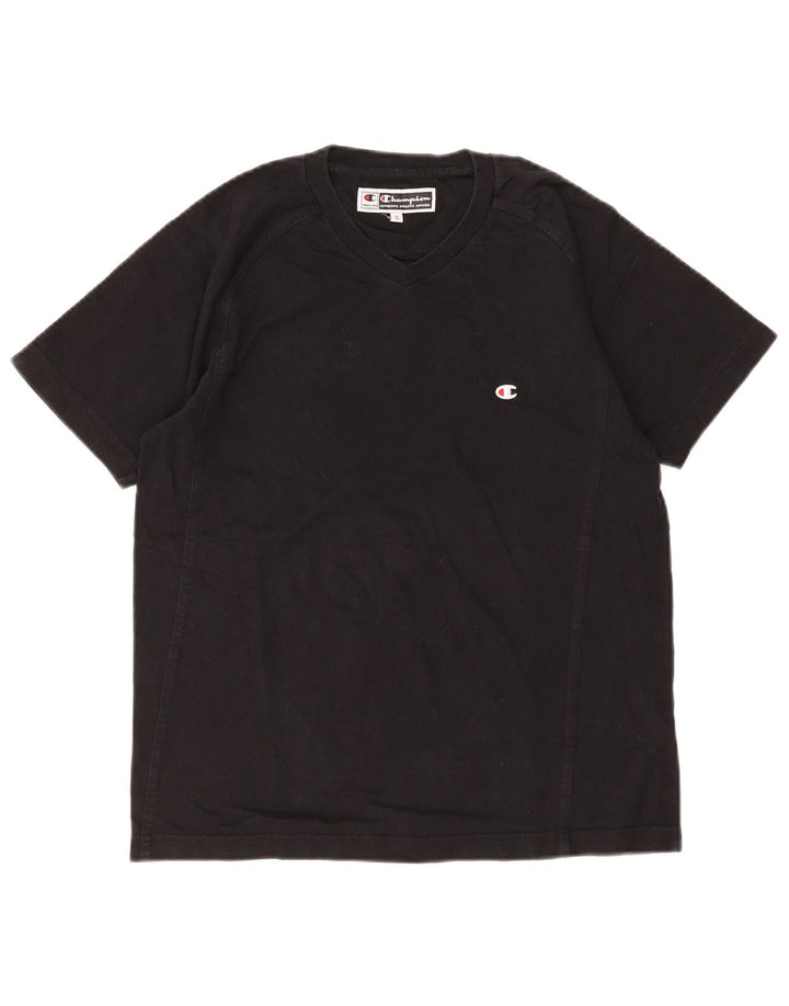 Camiseta masculina Champion pequena de algodão preto