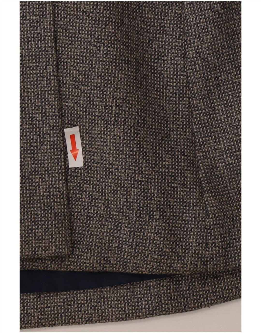Casaco feminino vintage com peito duplo Reino Unido 10 lã cinza pequena