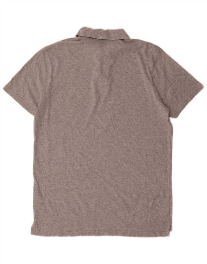 Camisa polo masculina Weird Fish algodão cinza médio