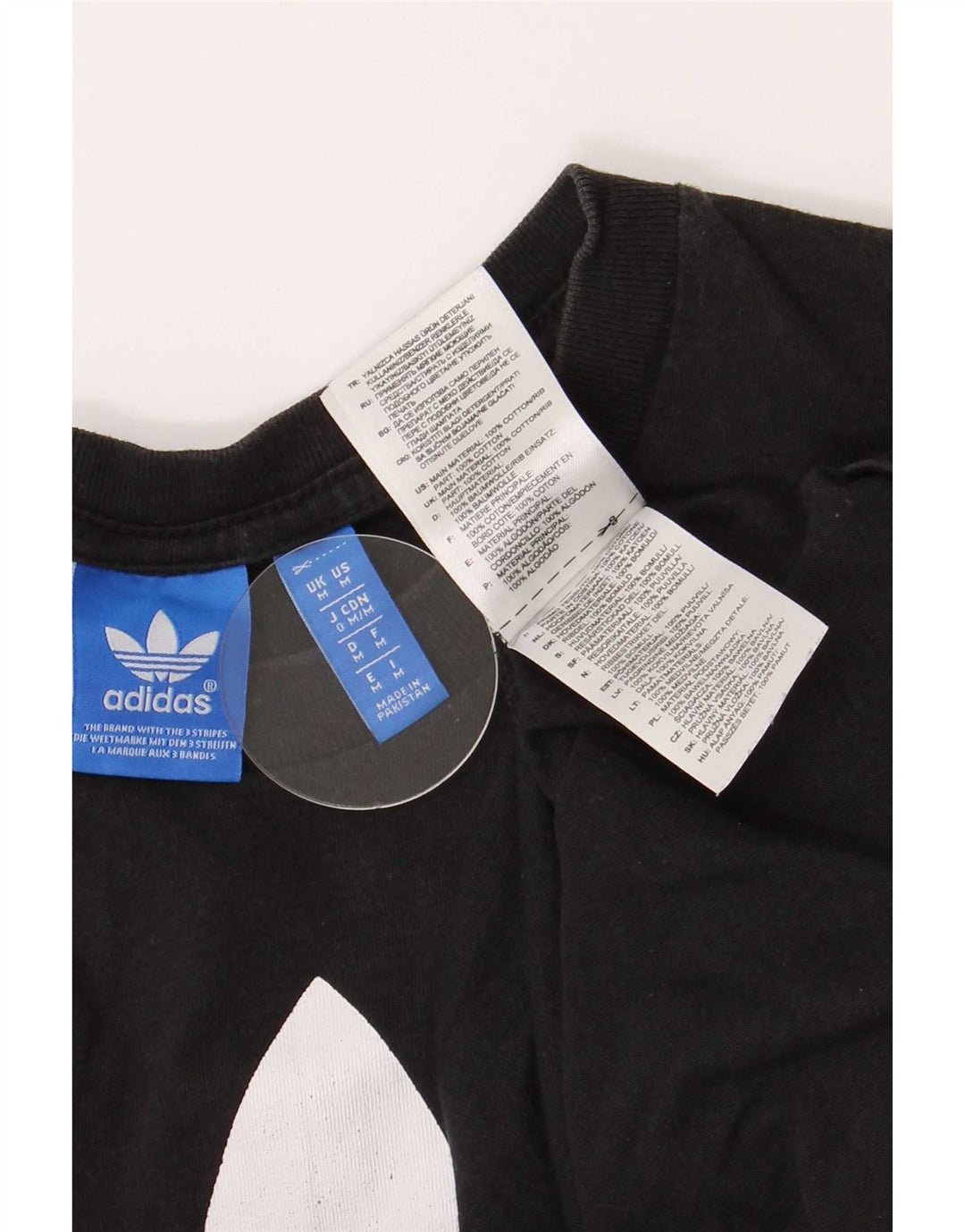 Adidas Mens Graphic T-Shirt Top Médio Algodão Preto