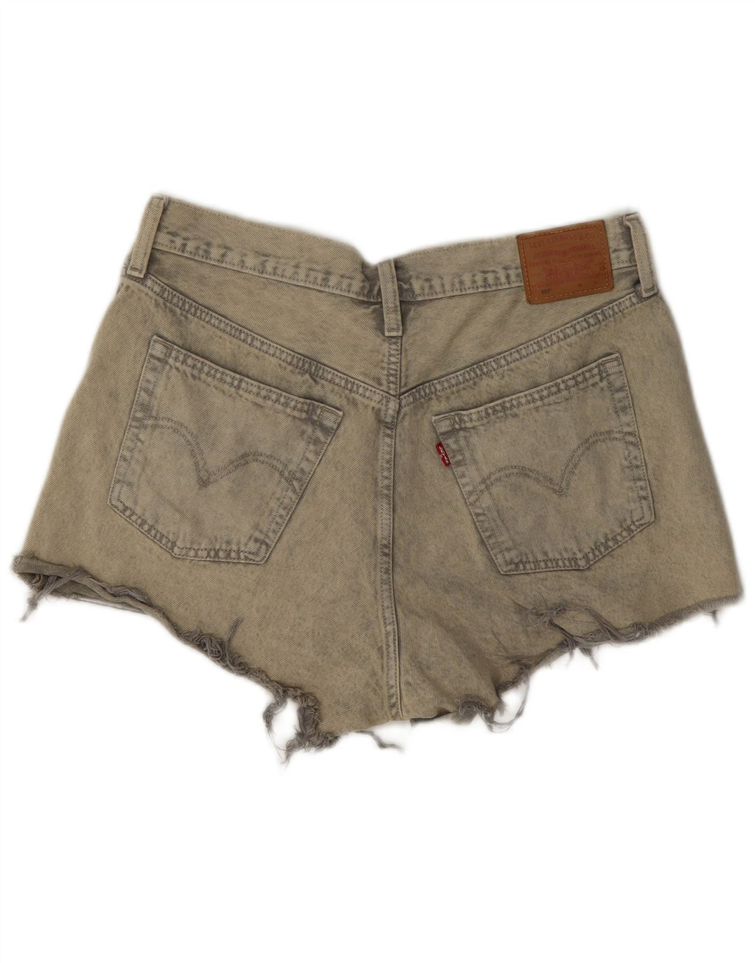 Shorts jeans feminino Levi's 501 W30 cinza médio