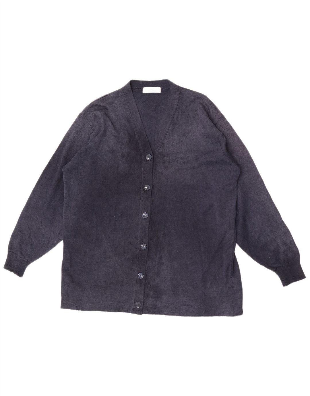 Suéter cardigã feminino Marks & Spencer EU 38/40 médio lã azul marinho