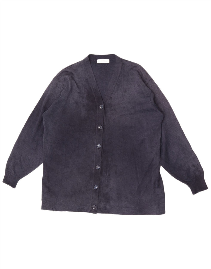 Suéter cardigã feminino Marks & Spencer EU 38/40 médio lã azul marinho