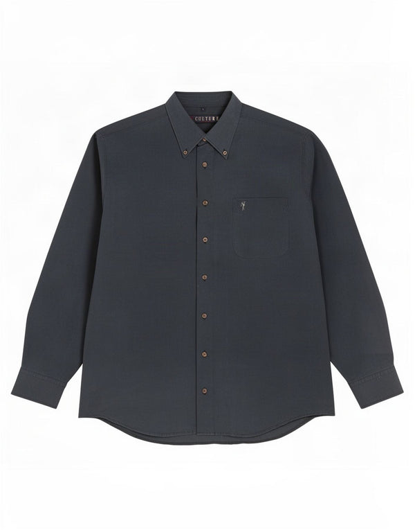 Camisa masculina vintage grande viscose azul marinho