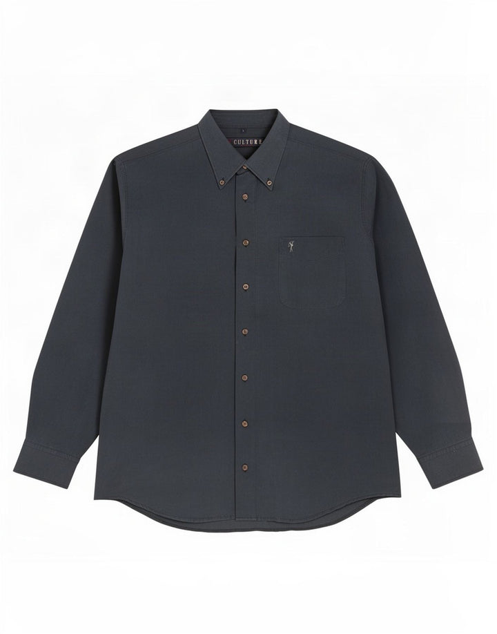 Camisa masculina vintage grande viscose azul marinho