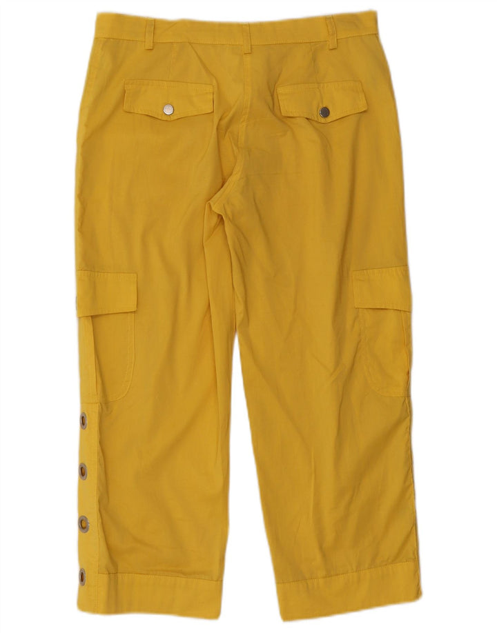 Calça Capri Cargo Feminina Roccobarocco W30 L22 Amarela