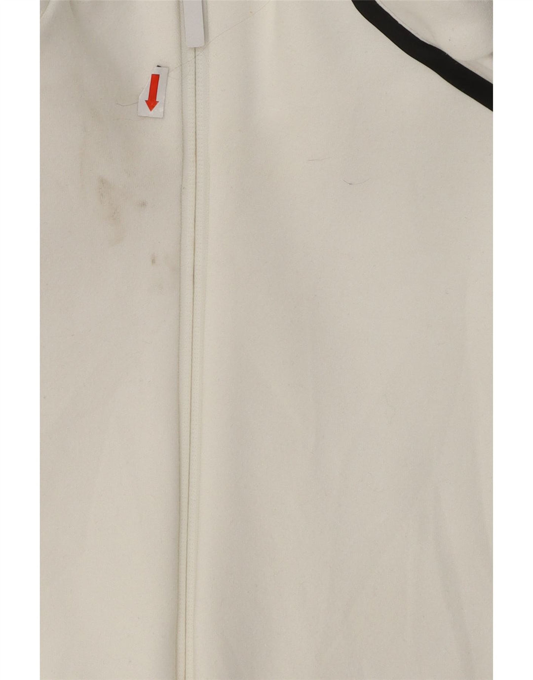 ADIDAS Mens Graphic Zip Hoodie Suéter Pequeno Branco