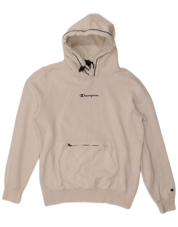 CHAMPION Suéter feminino com capuz Reino Unido 16 grande algodão branco