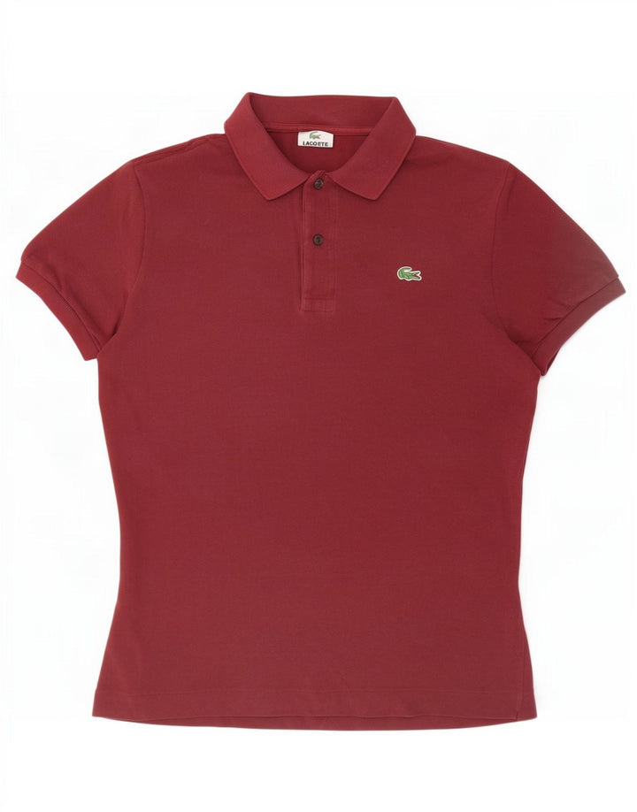 Camisa polo masculina Lacoste tamanho 4 médio algodão Borgonha