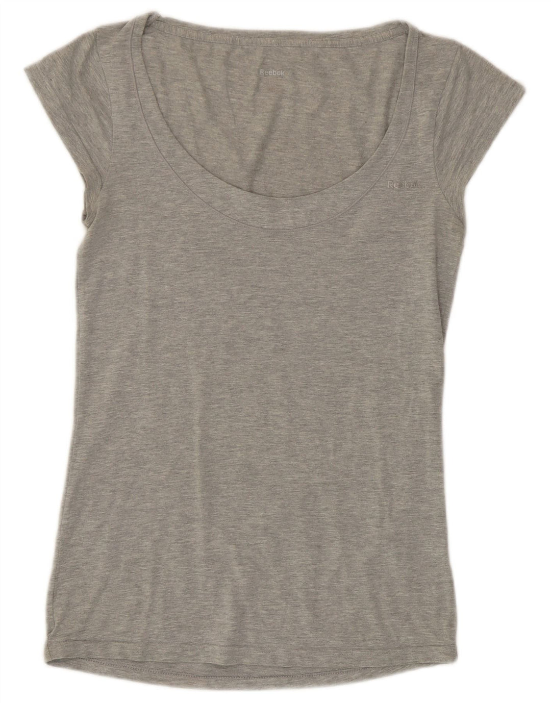 Camiseta Reebok Mulher Top UK 10 Pequena Cinza