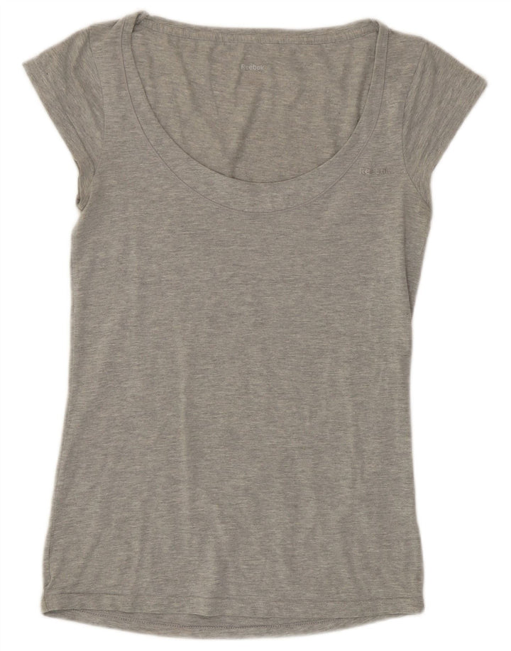 Camiseta Reebok Mulher Top UK 10 Pequena Cinza