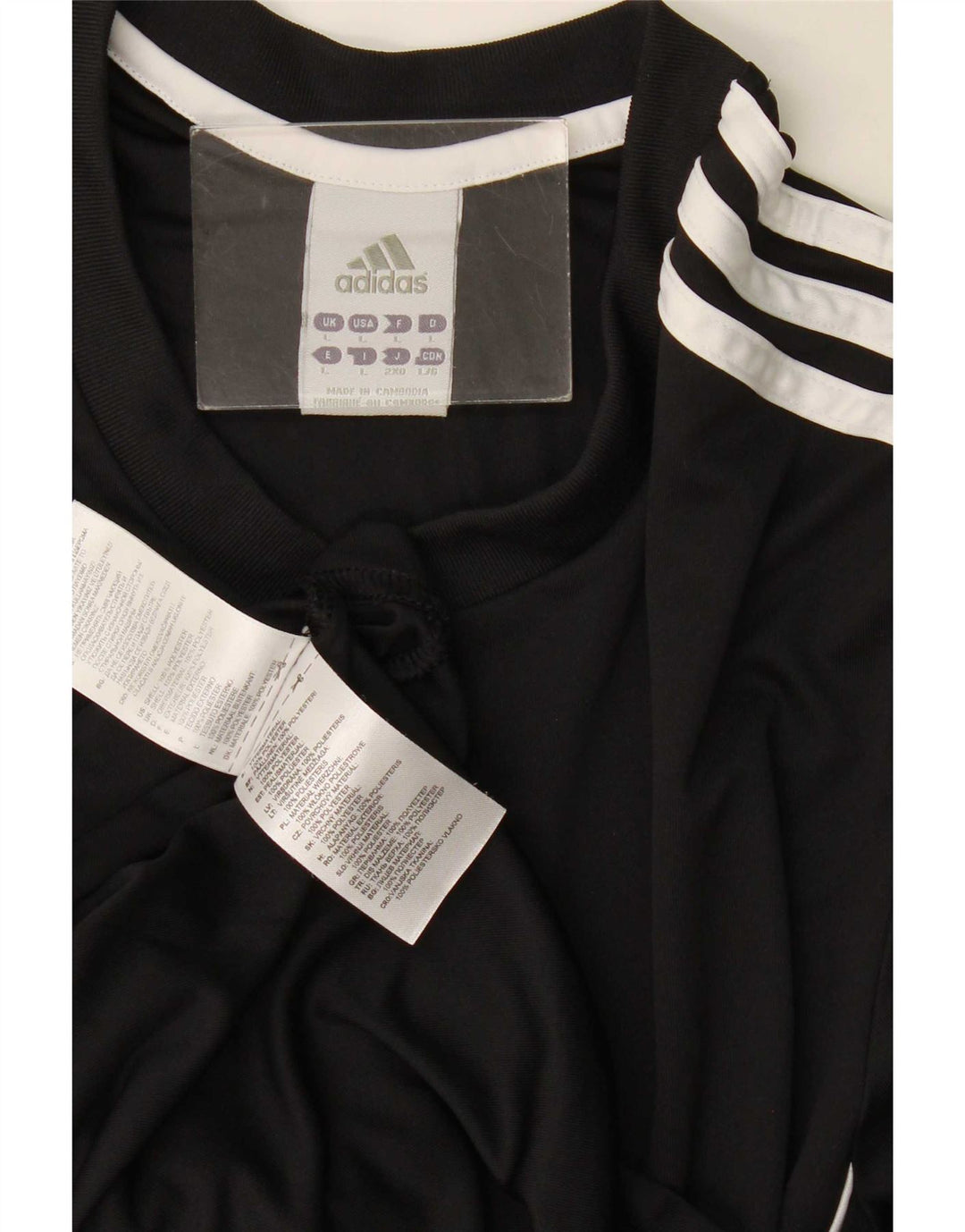 Adidas Mens Climalite Camiseta Top Grande Poliéster Preto