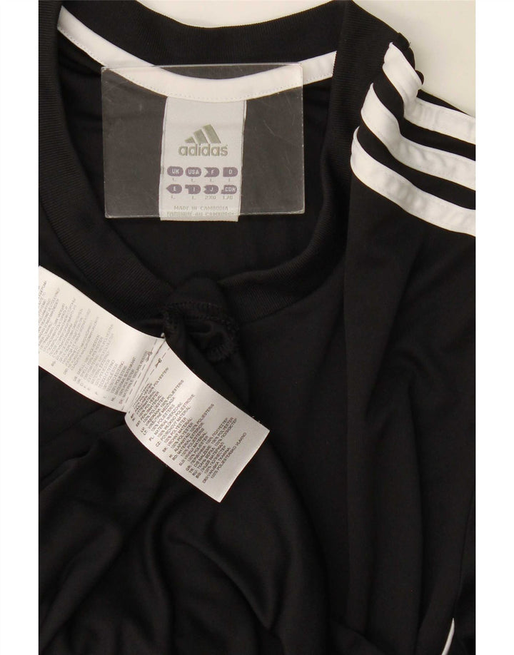 Adidas Mens Climalite Camiseta Top Grande Poliéster Preto