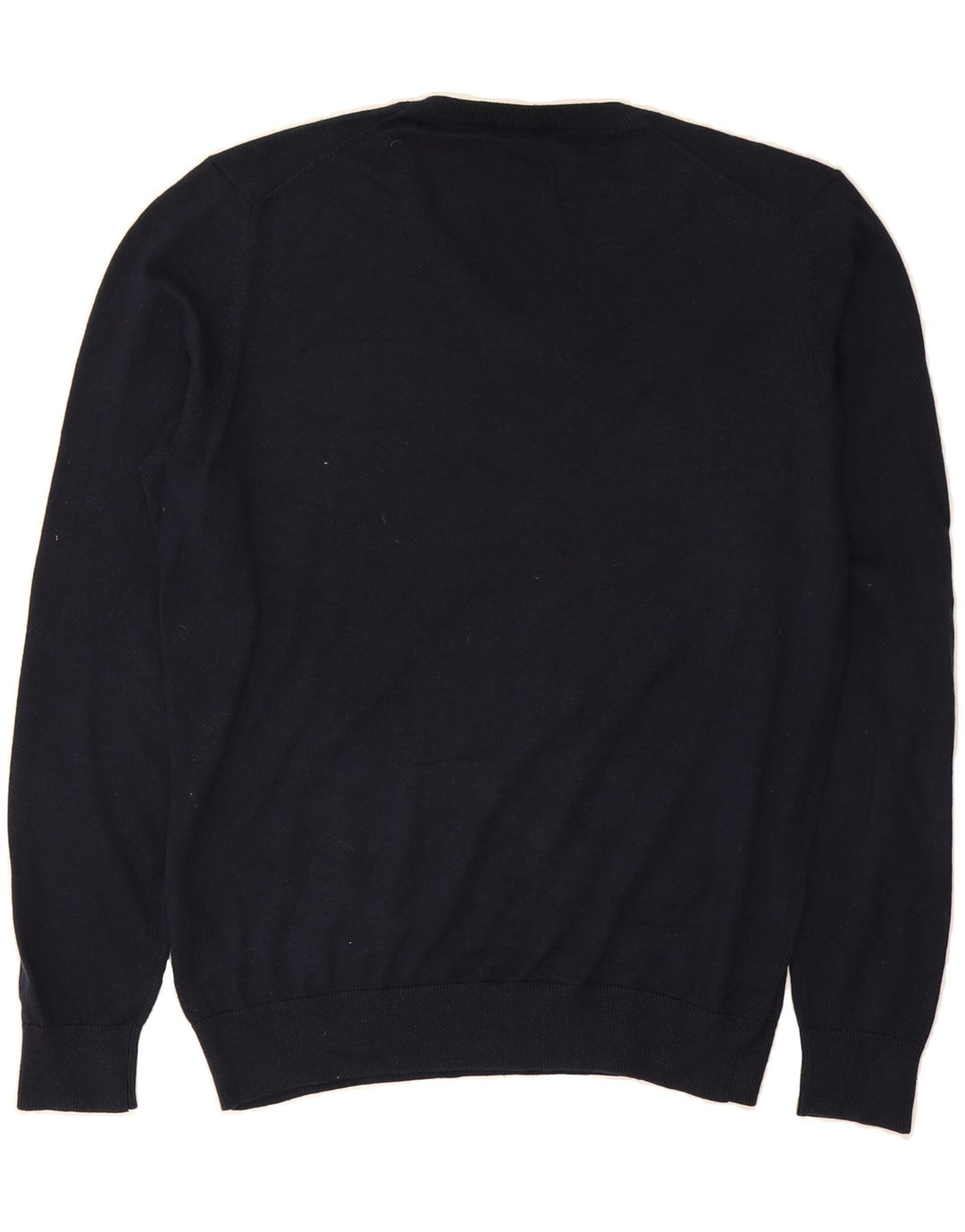 GAS Mens V-Neck Jumper Sweater XL Navy Blue Cotton Vintage Gas and Second-Hand Gas from Messina Hembry 