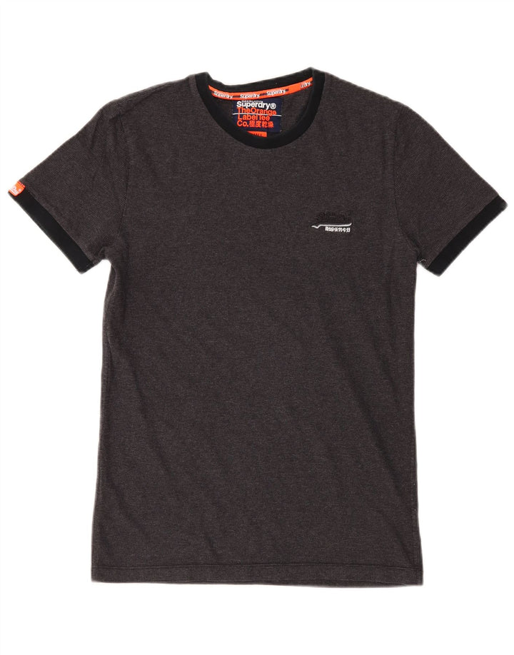 Camiseta masculina Superdry Top pequeno algodão cinza
