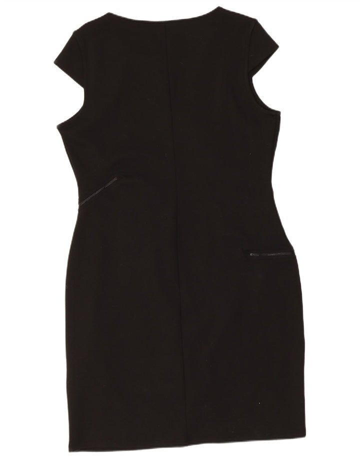 Vestido feminino Desigual com bainha gráfica UK 18 XL preto geométrico poliéster