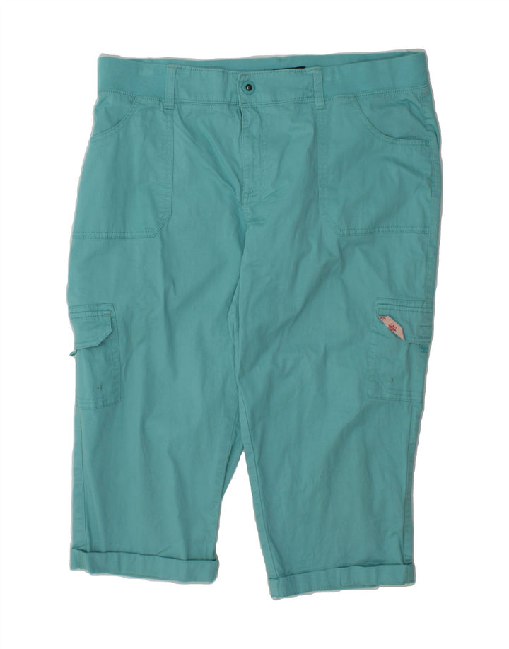 LEE Womens Relaxed Fit Capri Cargo Trousers US 18 2XL W38 L22 Turquoise Vintage Lee and Second-Hand Lee from Messina Hembry 