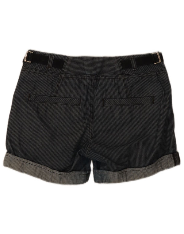 Shorts Chino Feminino Pegged Diesel W28 Algodão Risca de Giz Azul Marinho Médio