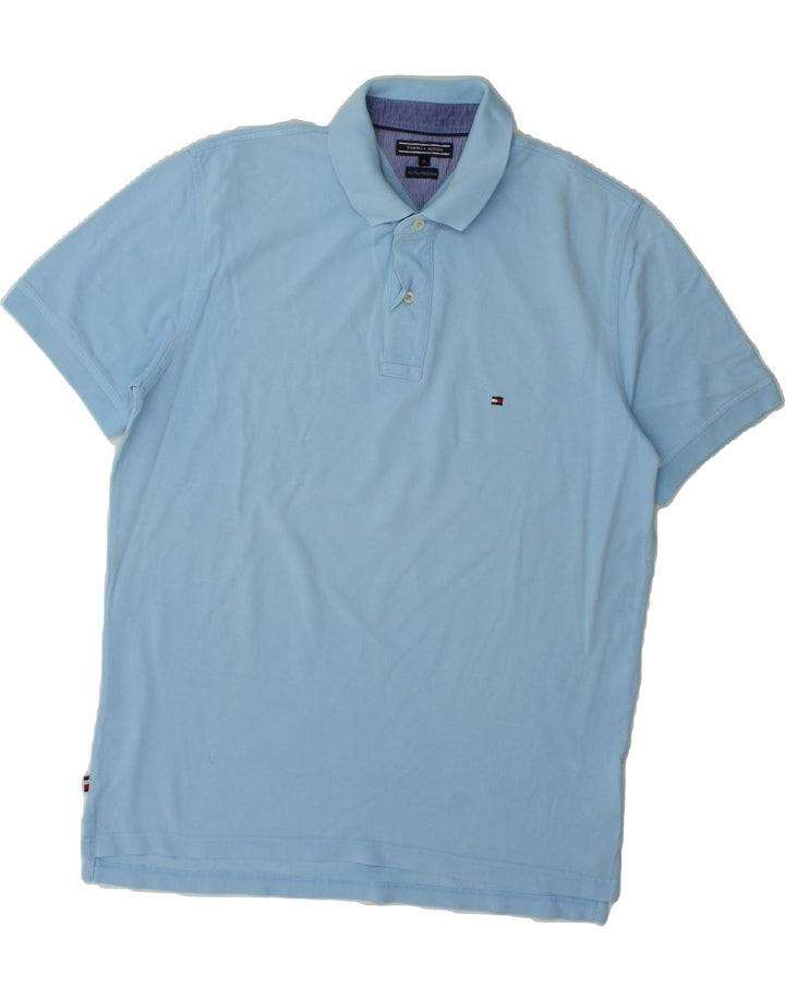 TOMMY HILFIGER Mens Polo Shirt XL Blue Cotton Vintage Tommy Hilfiger and Second-Hand Tommy Hilfiger from Messina Hembry 