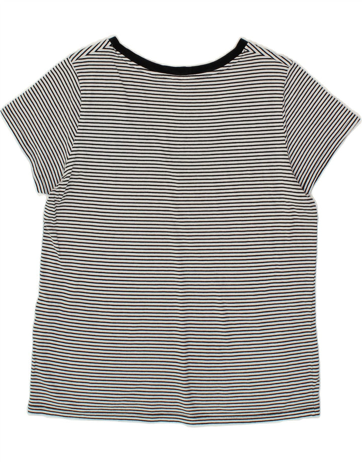 LEVI'S Womens T-Shirt Top UK 16 Large Grey Striped Vintage Levi's and Second-Hand Levi's from Messina Hembry 