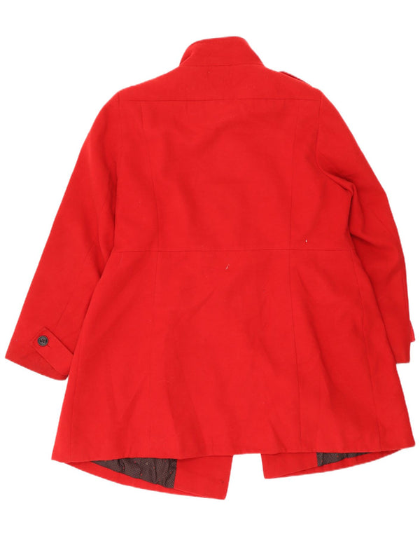 Casaco feminino Marks & Spencer com peito duplo militar UK 20 2XL vermelho