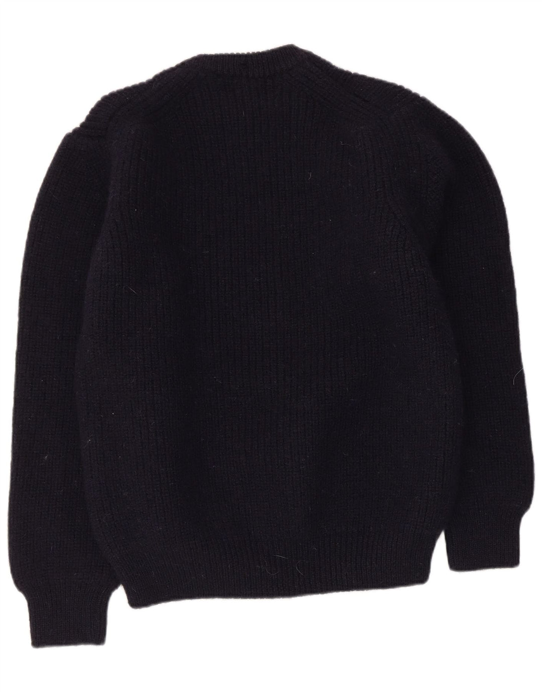 Suéter masculino Barbour com gola redonda, grande, azul marinho, lã nova