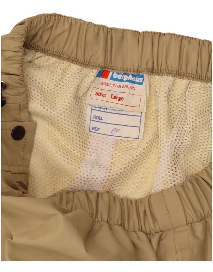 Calça de treino masculina BERGHAUS grande poliéster bege