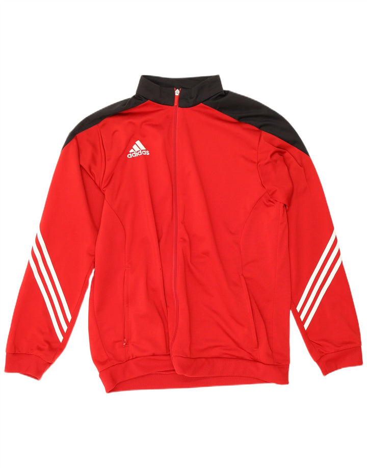 Adidas Mens Tracksuit Top Jacket XL Vermelho Colorblock Poliéster