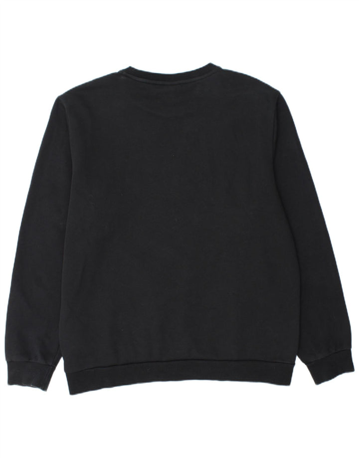 Puma Mens Graphic Moletom Jumper Grande Algodão Preto