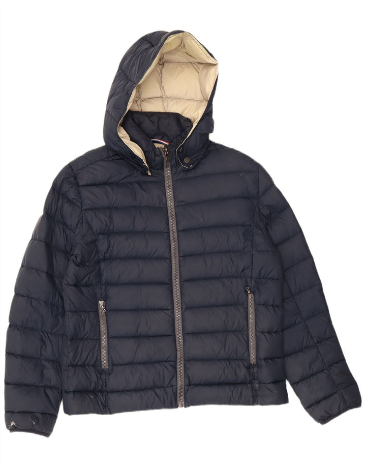 Jaqueta masculina acolchoada com capuz Colmar IT 52 grande azul marinho