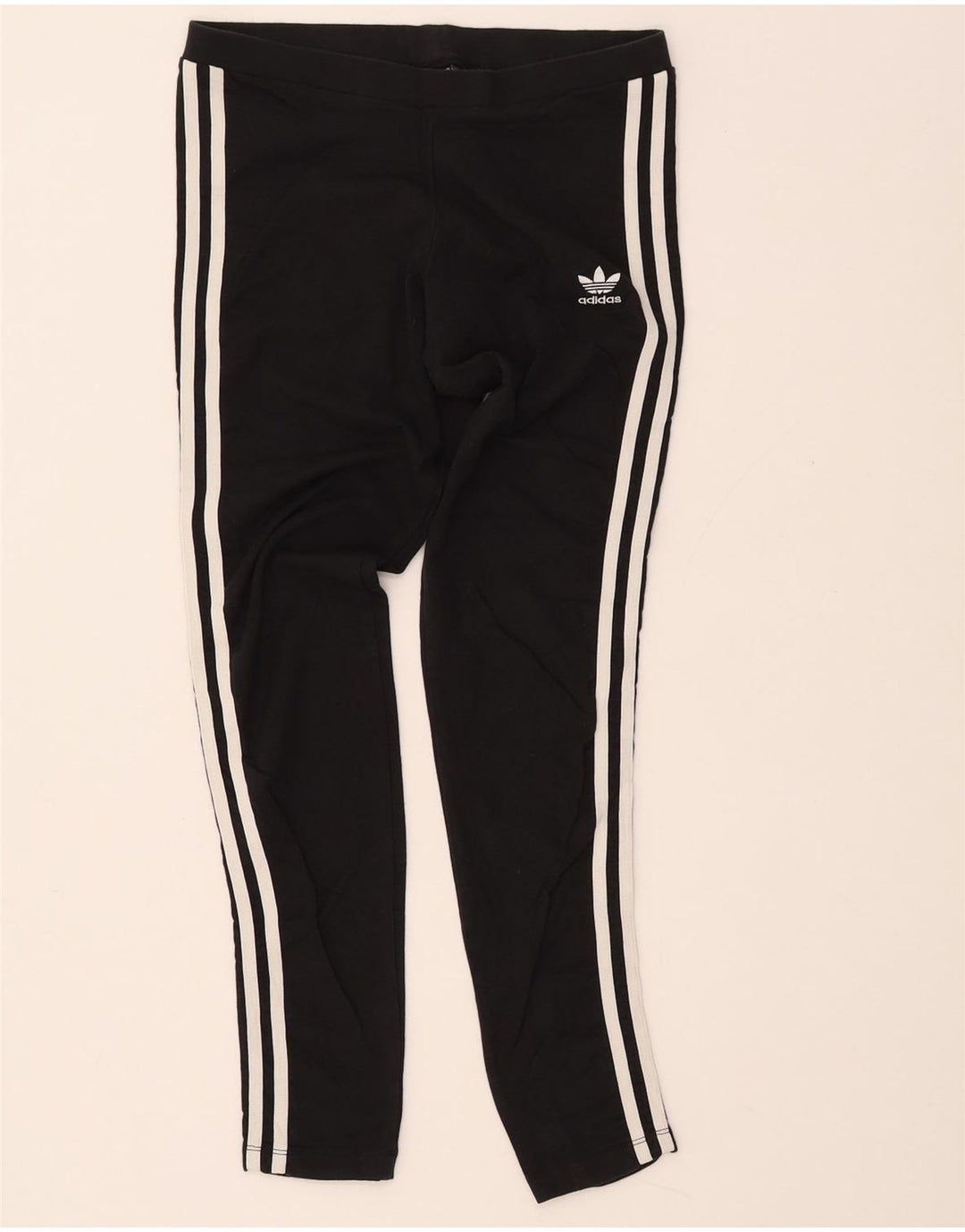 ADIDAS Womens Leggings UK 10 Small Black Cotton