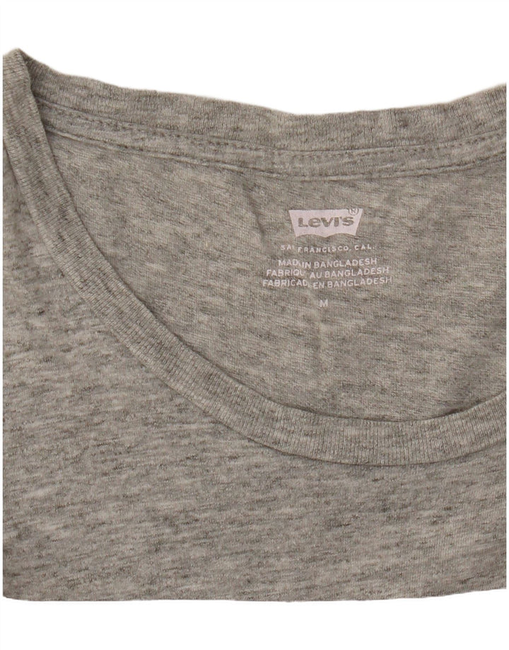 Camiseta feminina gráfica LEVI'S UK 12 cinza médio manchado