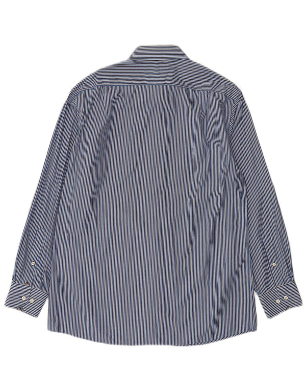 Camisa masculina Tommy Hilfiger tamanho 16 listra azul grande