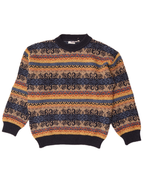 Suéter vintage masculino com gola tartaruga IT 50 médio multicolorido
