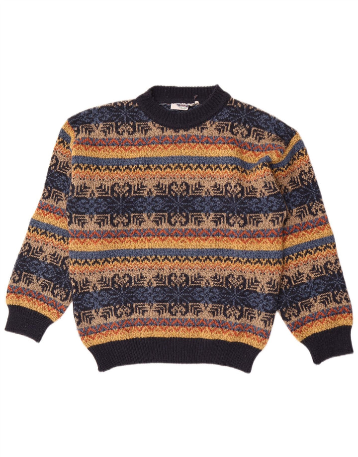 Suéter vintage masculino com gola tartaruga IT 50 médio multicolorido