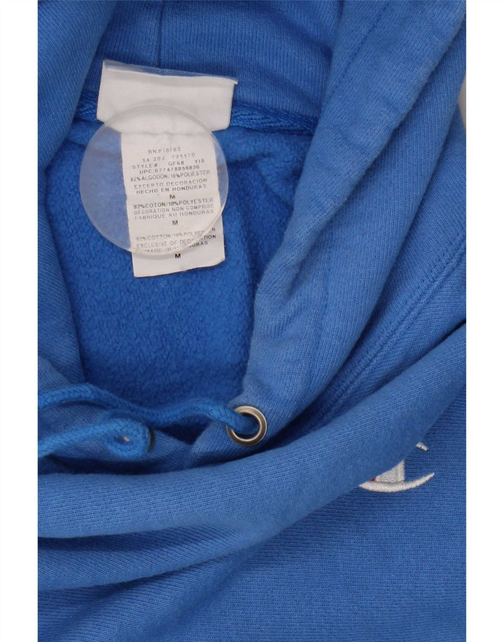 Champion moletom com capuz masculino médio algodão azul