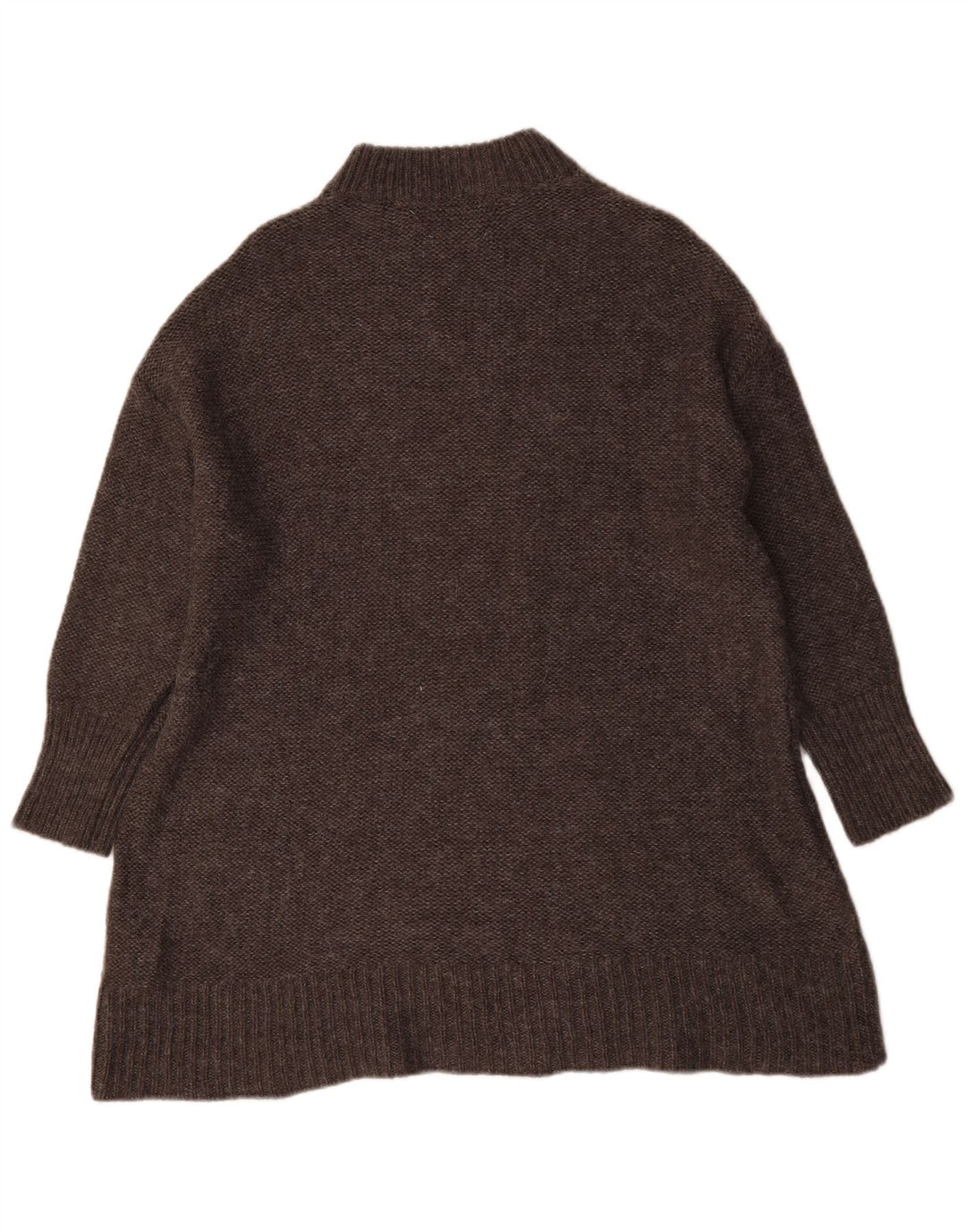 Suéter feminino Zara com gola alta e estampa de tartaruga UK 6 XS cinza