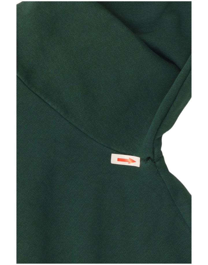 Zara Mens Hoodie Jumper Médio Algodão Verde