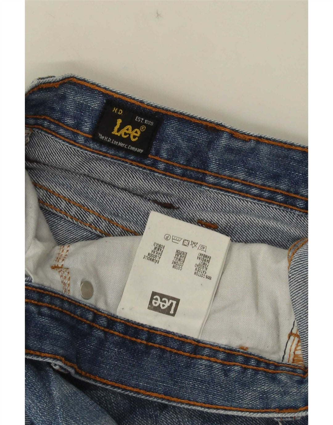 Lee Mens Brooklyn Straight Jeans W36 L31 Azul Algodão