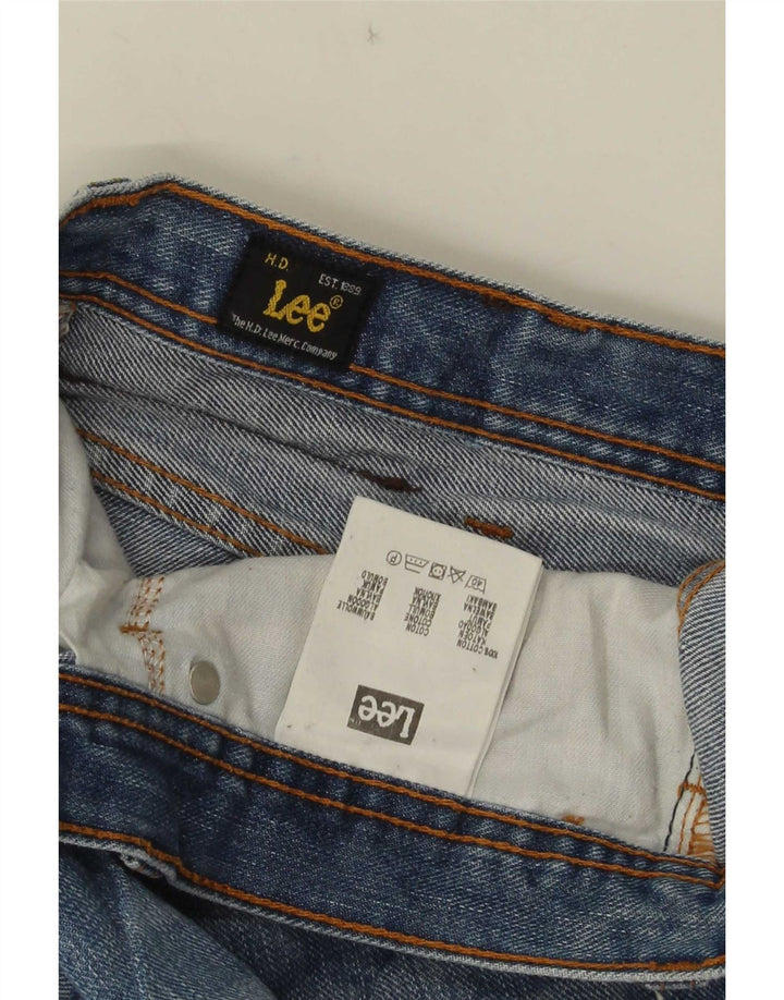 Lee Mens Brooklyn Straight Jeans W36 L31 Azul Algodão