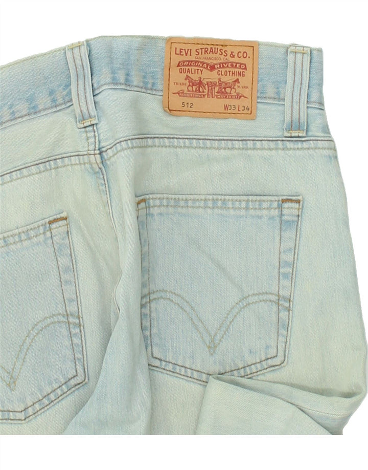 LEVI'S Masculino 512 Bootcut Jeans W33 L34 Azul Algodão