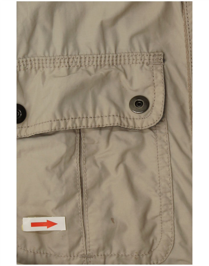 Jaqueta utilitária masculina Marks & Spencer UK 40 grande algodão bege