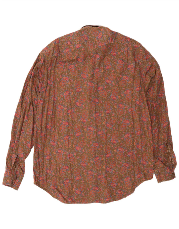 Camisa masculina Sevres grande marrom Paisley