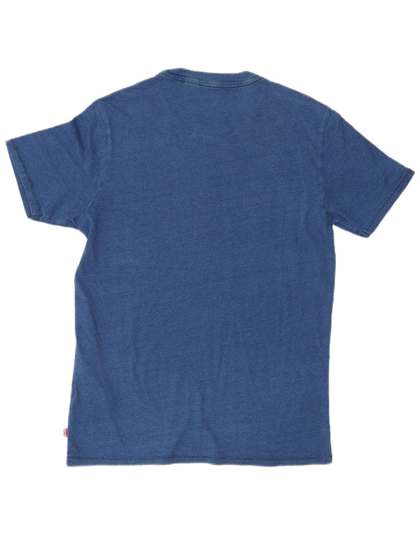 Camiseta gráfica masculina Levi's Top pequeno algodão azul