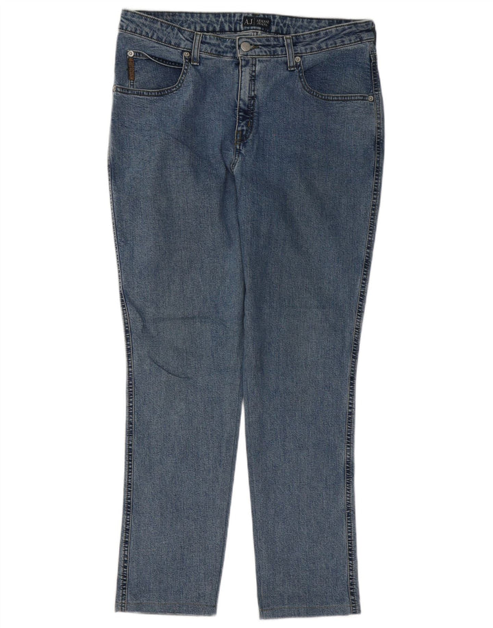 Calça Jeans Slim Feminina Armani W33 L28 Azul